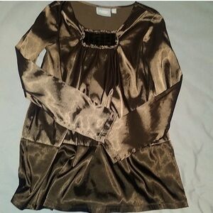 Elegant Brown Satin W